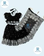 sp 22 স্কিন প্রিন্ট রেডি শাড়ী পারপেল - Image 4