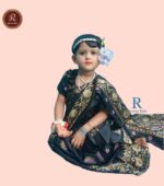 JS 22 black জাপানি সিল্করেডি শাড়ি - Image 2