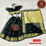 Bs14 সুতির বেবি রেডিশাড়ি black