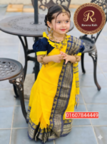 Baby ready saree yellow 350