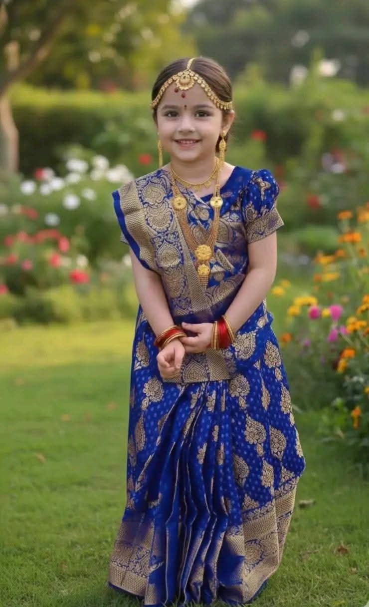 WhatsApp Image 2026-06-25 at 1.06.34 PM baby rady Katan Saree nil cod 1221 - Image 1
